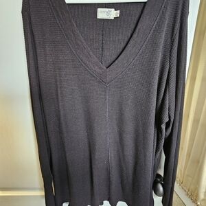 Terra & Sky Dark Gray Knit Top